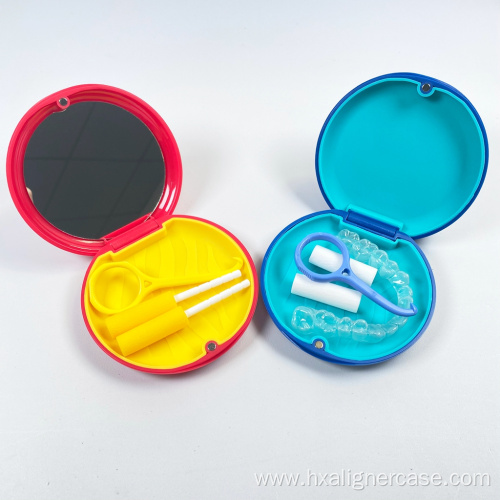 Matte Magnetic Teeth Dental Orthodontic Retainer Case